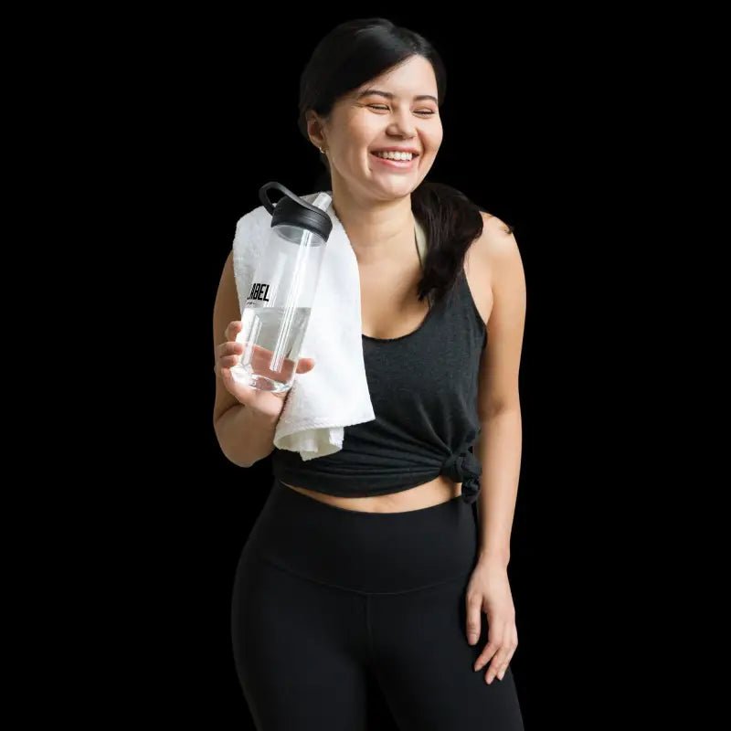 25oz BPA - Free Sports Water Bottle with Bite Valve snake - label