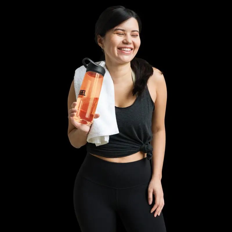 25oz BPA - Free Sports Water Bottle with Bite Valve snake - label