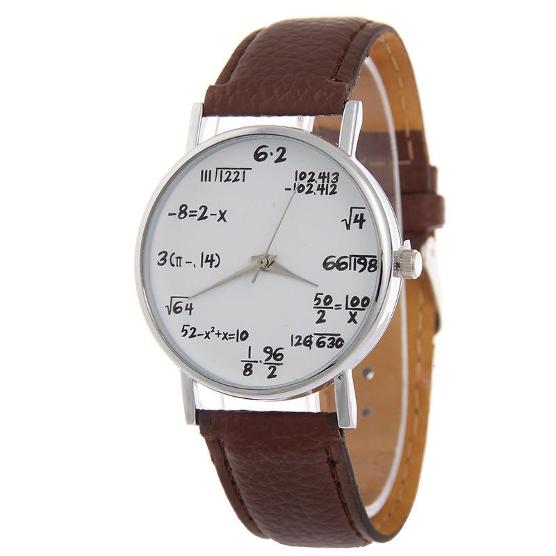 Equation Watch - Unique and Stylish Timepiece for Math Lovers snake - label