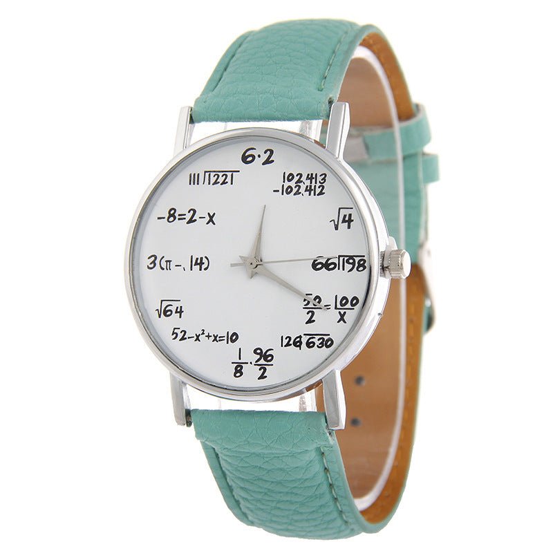 Equation Watch - Unique and Stylish Timepiece for Math Lovers snake - label
