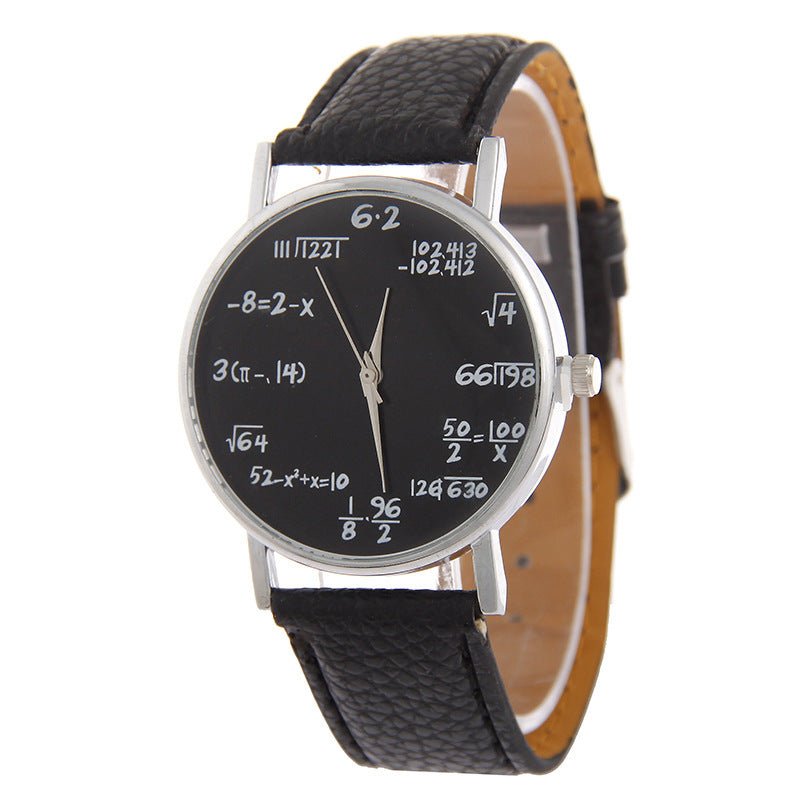 Equation Watch - Unique and Stylish Timepiece for Math Lovers snake - label