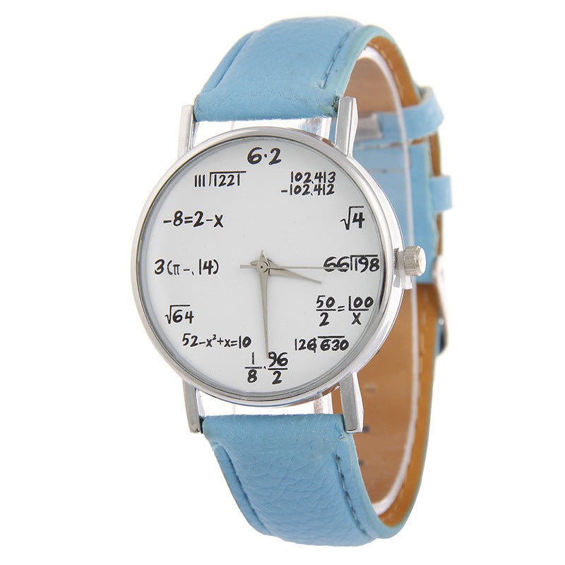 Equation Watch - Unique and Stylish Timepiece for Math Lovers snake - label