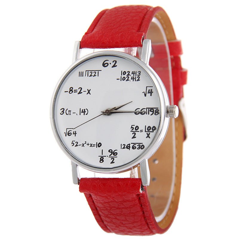 Equation Watch - Unique and Stylish Timepiece for Math Lovers snake - label