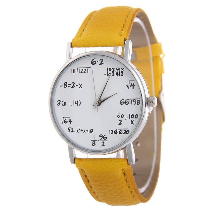 Equation Watch - Unique and Stylish Timepiece for Math Lovers snake - label