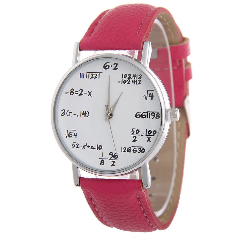 Equation Watch - Unique and Stylish Timepiece for Math Lovers snake - label