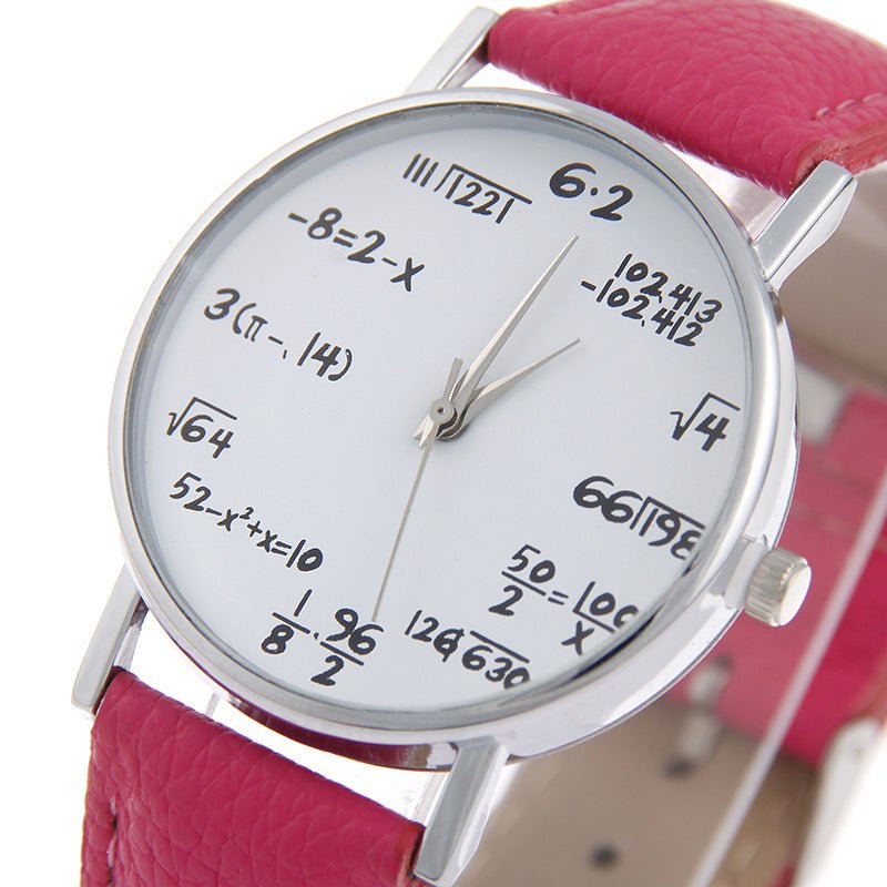 Equation Watch - Unique and Stylish Timepiece for Math Lovers snake - label