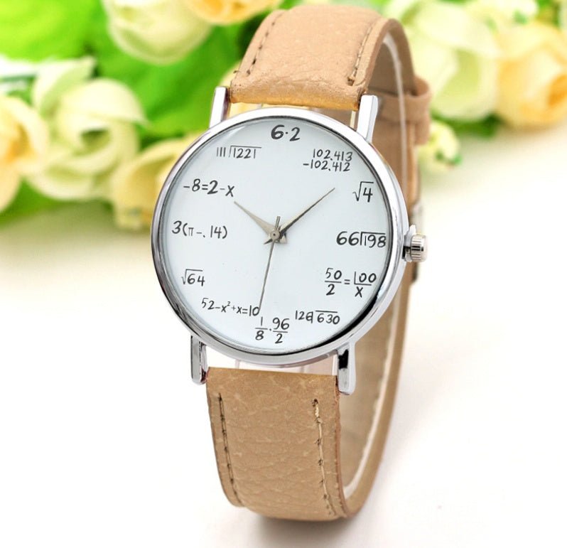 Equation Watch - Unique and Stylish Timepiece for Math Lovers snake - label