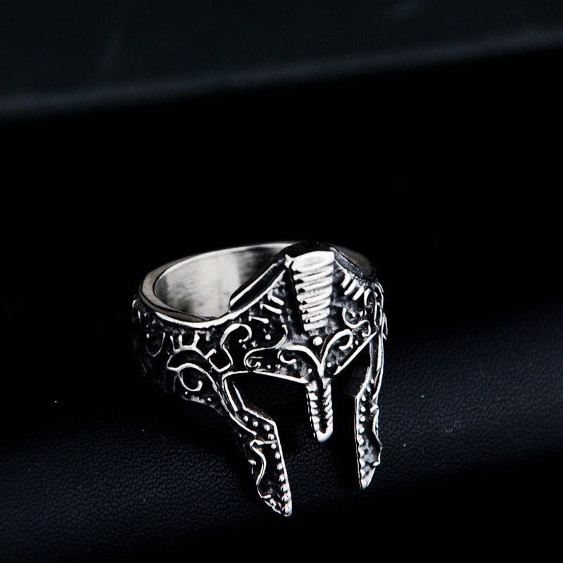 Bold Warrior Mask Ring - New Fashion Statement for Unique Personalities snake - label