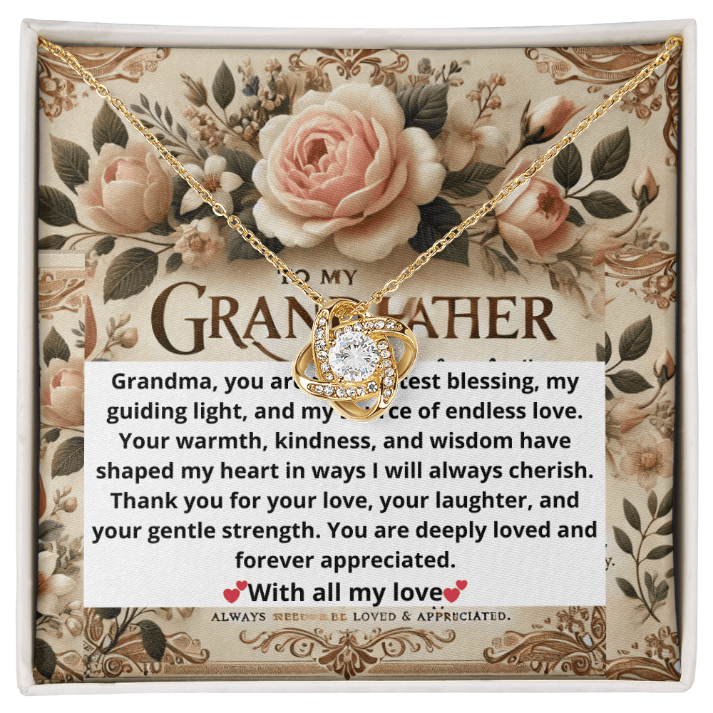 Love Knot Necklace – A Heartfelt Gift for Grandmothers snake - label