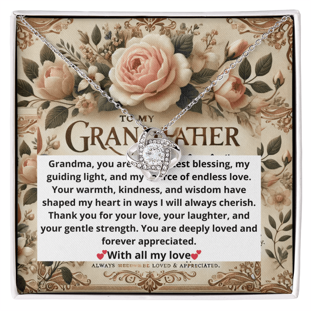 Love Knot Necklace – A Heartfelt Gift for Grandmothers snake - label
