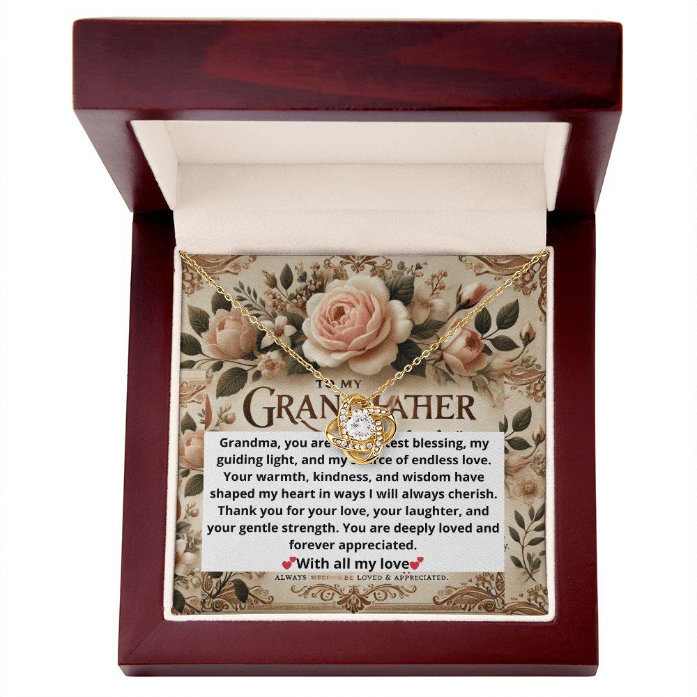 Love Knot Necklace – A Heartfelt Gift for Grandmothers snake - label