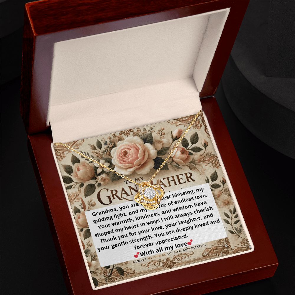Love Knot Necklace – A Heartfelt Gift for Grandmothers snake - label