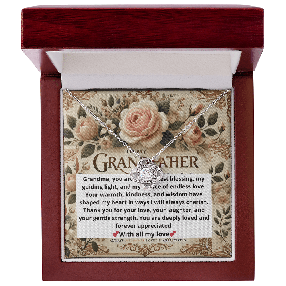 Love Knot Necklace – A Heartfelt Gift for Grandmothers snake - label