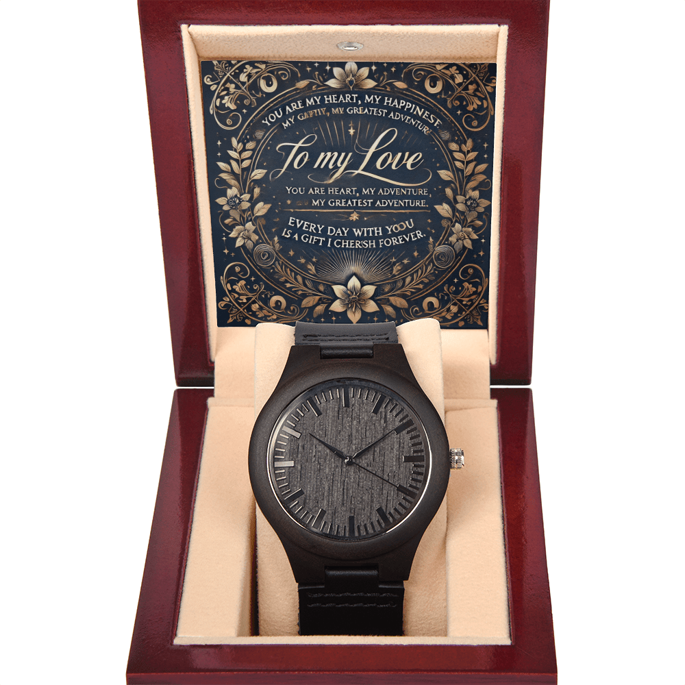 Wooden Watch – A Romantic Gift for Your Husband or Boyfriend snake - label