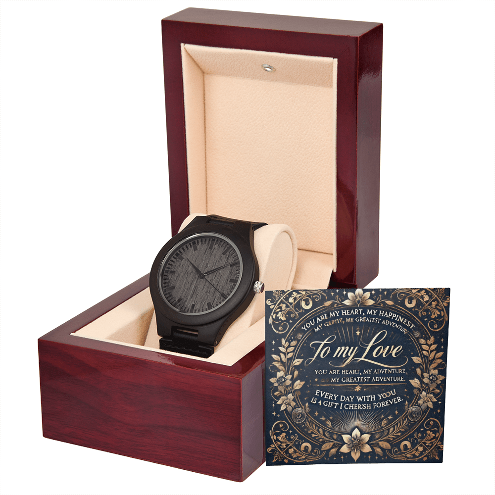 Wooden Watch – A Romantic Gift for Your Husband or Boyfriend snake - label