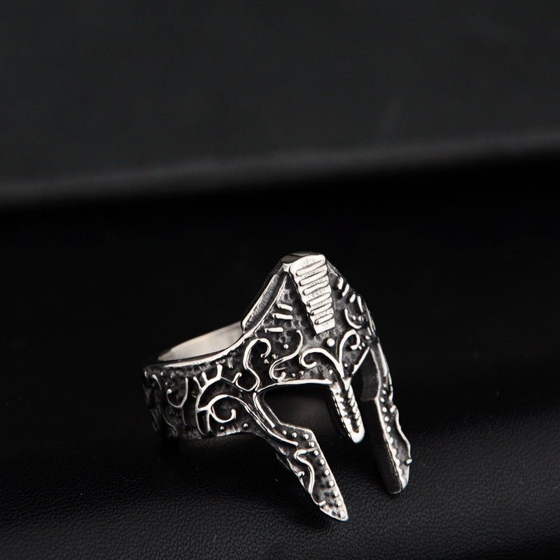 Bold Warrior Mask Ring - New Fashion Statement for Unique Personalities snake - label