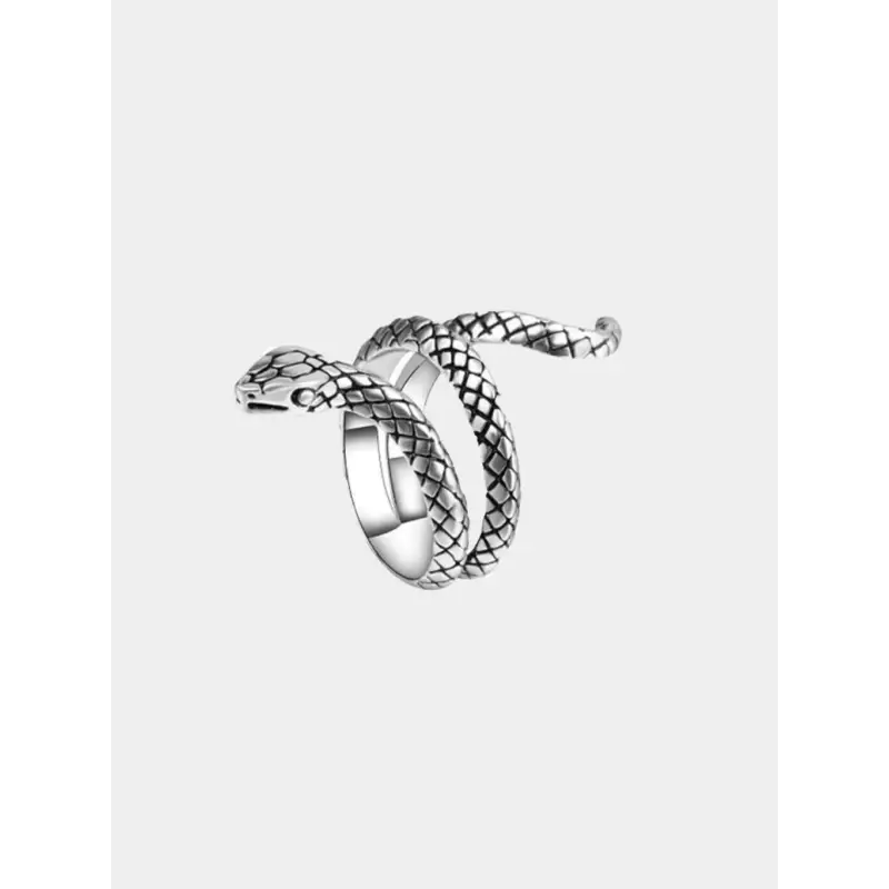 Captivating Spirit Snake Ring: High - Quality Alloy, Adjustable Size, Intricate Design, Symbolism of Wisdom snake - label