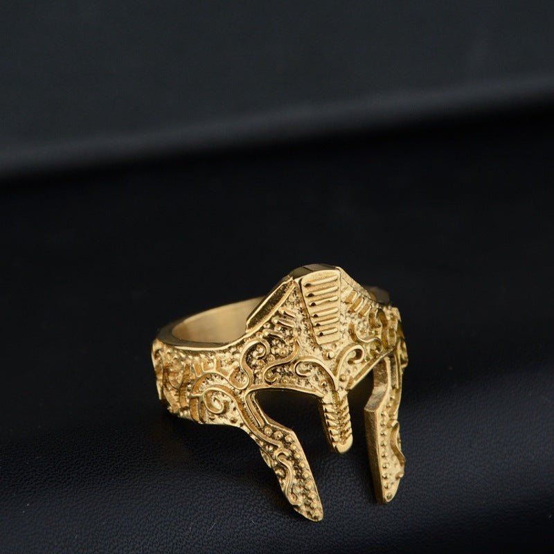 Bold Warrior Mask Ring - New Fashion Statement for Unique Personalities snake - label