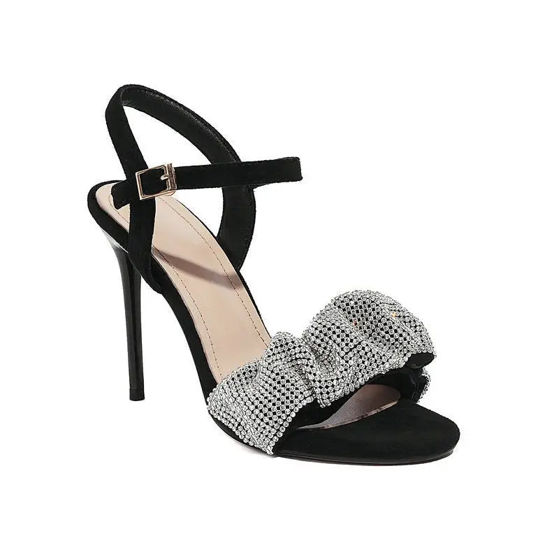 HEELS Roman Shoes for Women: Stylish Fish Mouth Toe High Heels snake - label
