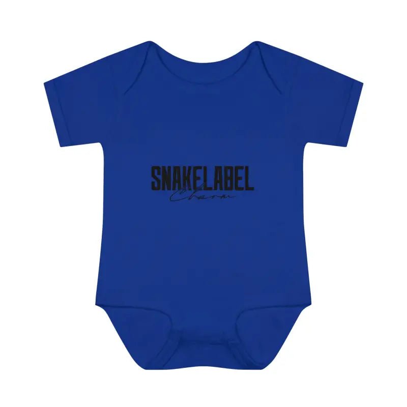 Infant Baby Rib Bodysuit with Lap Shoulders & Tear - Away Label snake - label