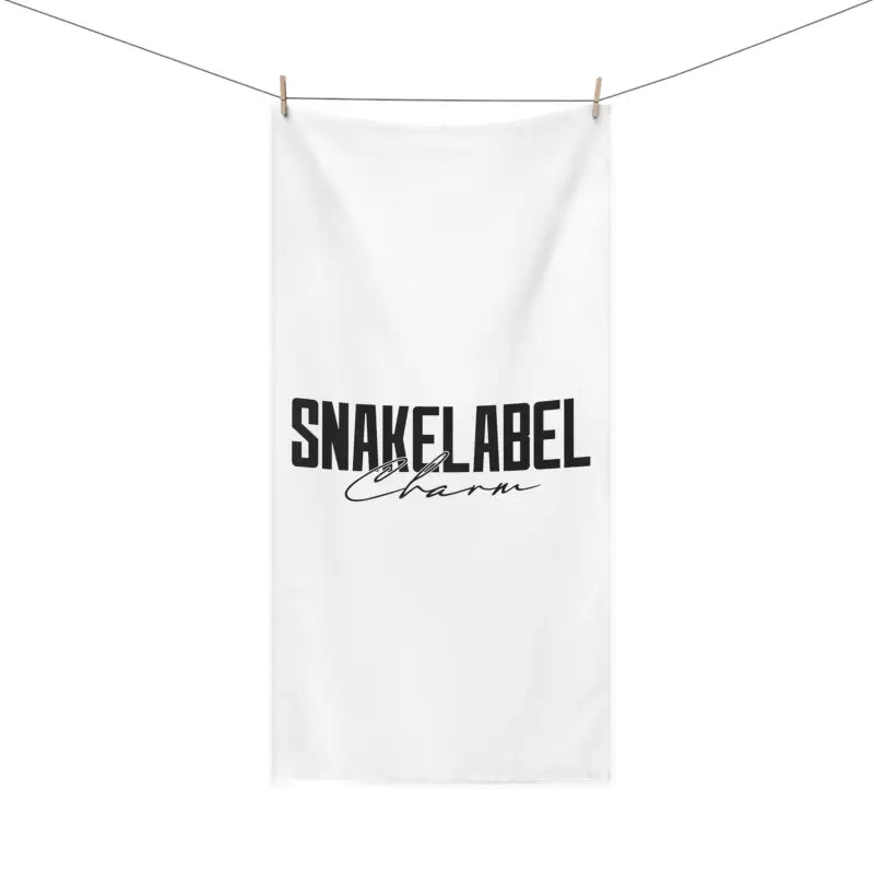 Luxurious Custom Printed 50% Polyester & 50% Cotton Mink - Cotton Towel - 30" x 60" Ultra Soft & Absorbent snake - label