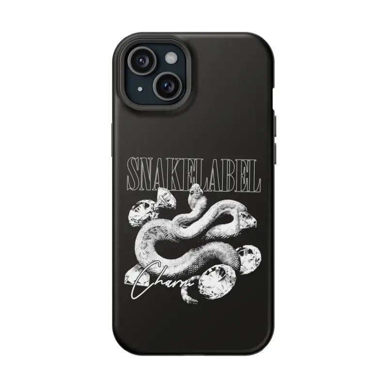 Magnetic Snake Tough Cases with Embedded Magnet Module - Impact - Resistant iPhone Cover snake - label