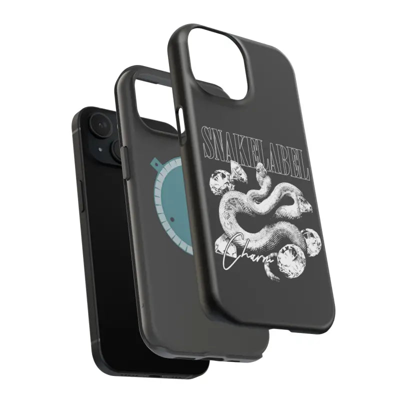 Magnetic Snake Tough Cases with Embedded Magnet Module - Impact - Resistant iPhone Cover snake - label