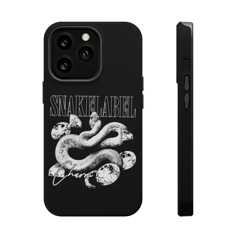Magnetic Snake Tough Cases with Embedded Magnet Module - Impact - Resistant iPhone Cover snake - label