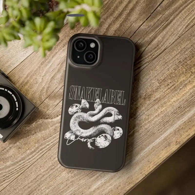 Magnetic Snake Tough Cases with Embedded Magnet Module - Impact - Resistant iPhone Cover snake - label