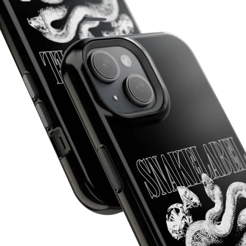 Magnetic Snake Tough Cases with Embedded Magnet Module - Impact - Resistant iPhone Cover snake - label