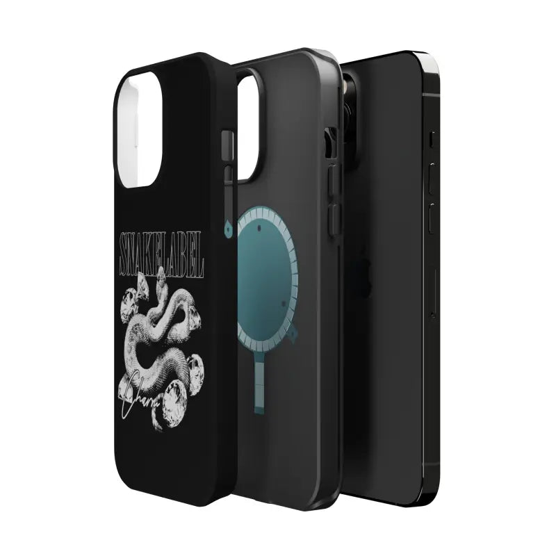Magnetic Snake Tough Cases with Embedded Magnet Module - Impact - Resistant iPhone Cover snake - label