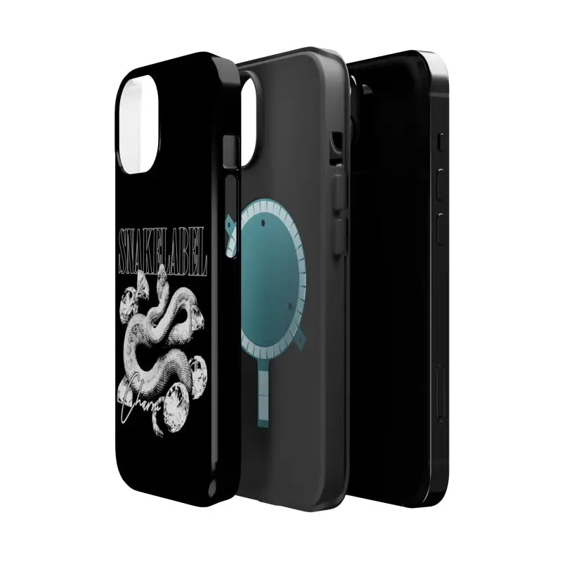 Magnetic Snake Tough Cases with Embedded Magnet Module - Impact - Resistant iPhone Cover snake - label