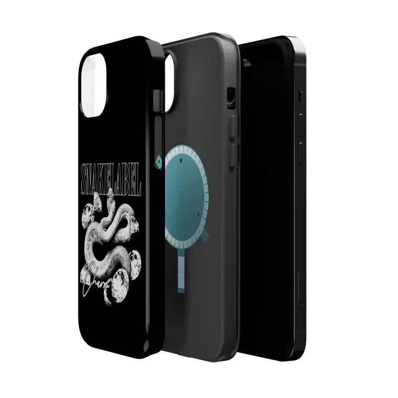 Magnetic Snake Tough Cases with Embedded Magnet Module - Impact - Resistant iPhone Cover snake - label