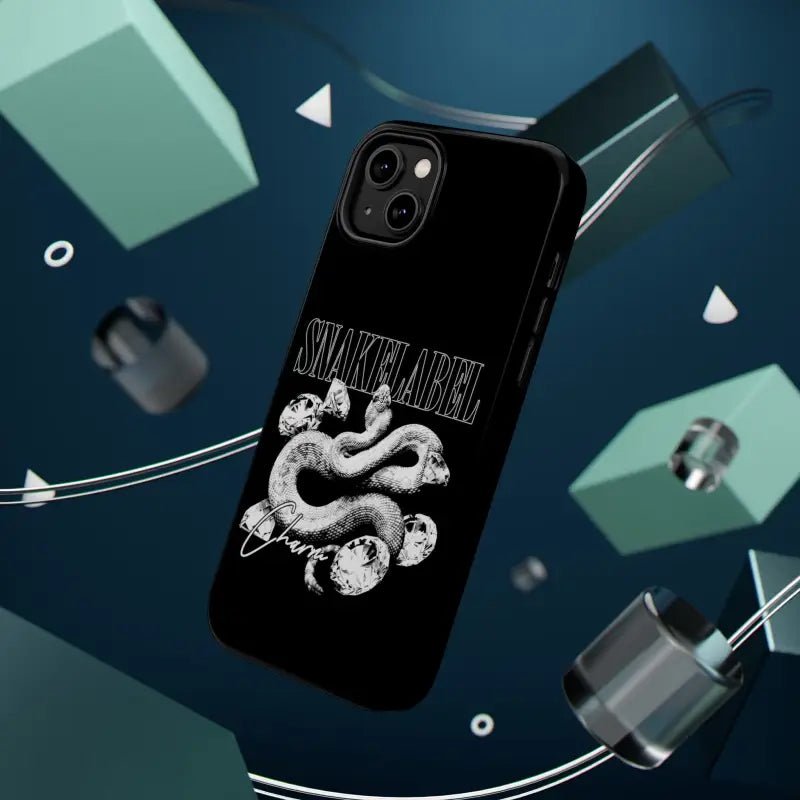 Magnetic Snake Tough Cases with Embedded Magnet Module - Impact - Resistant iPhone Cover snake - label