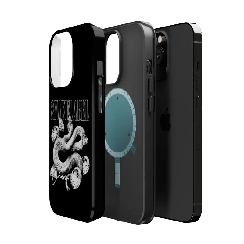 Magnetic Snake Tough Cases with Embedded Magnet Module - Impact - Resistant iPhone Cover snake - label