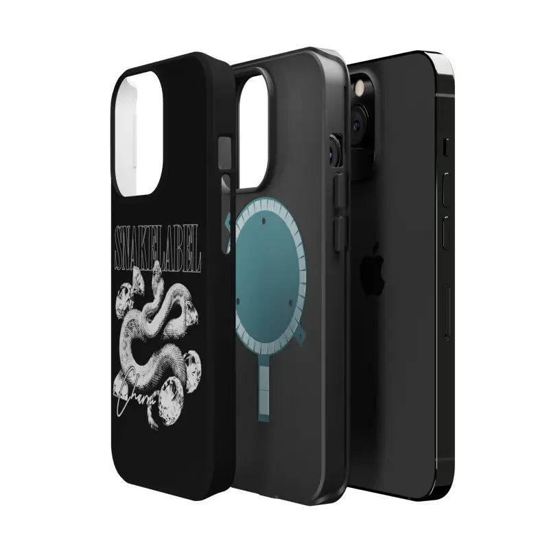 Magnetic Snake Tough Cases with Embedded Magnet Module - Impact - Resistant iPhone Cover snake - label