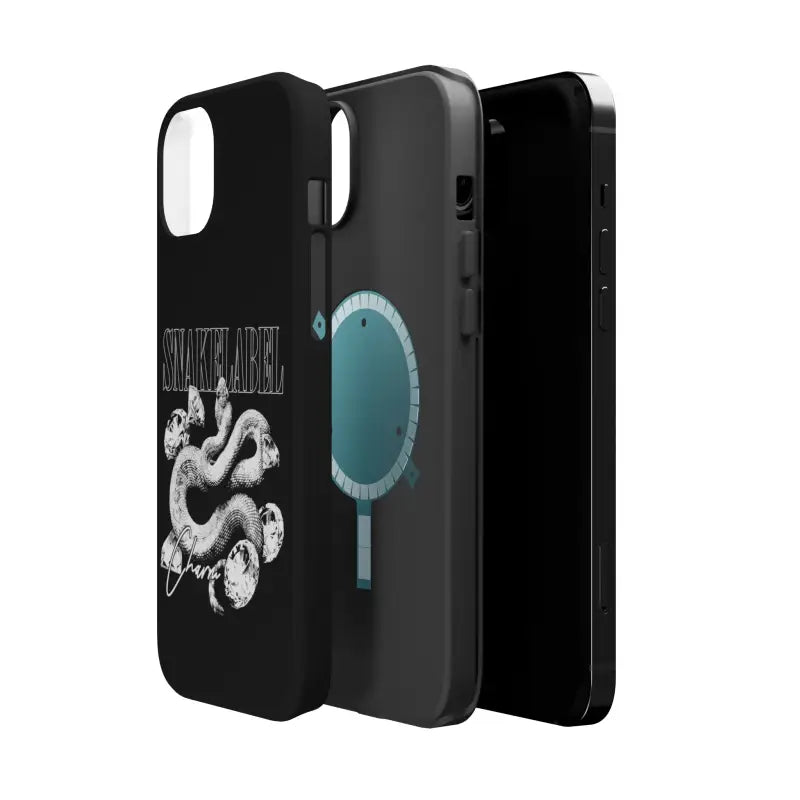 Magnetic Snake Tough Cases with Embedded Magnet Module - Impact - Resistant iPhone Cover snake - label