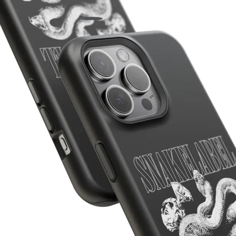 Magnetic Snake Tough Cases with Embedded Magnet Module - Impact - Resistant iPhone Cover snake - label