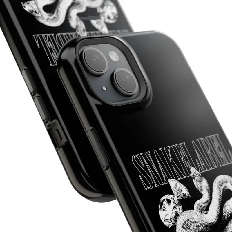 Magnetic Snake Tough Cases with Embedded Magnet Module - Impact - Resistant iPhone Cover snake - label
