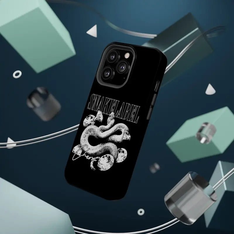 Magnetic Snake Tough Cases with Embedded Magnet Module - Impact - Resistant iPhone Cover snake - label