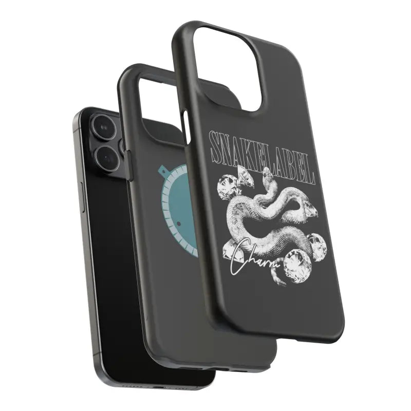 Magnetic Snake Tough Cases with Embedded Magnet Module - Impact - Resistant iPhone Cover snake - label