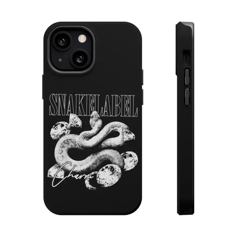 Magnetic Snake Tough Cases with Embedded Magnet Module - Impact - Resistant iPhone Cover snake - label
