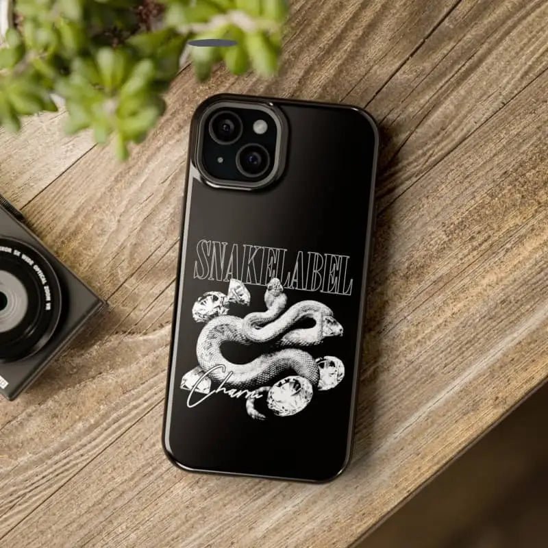 Magnetic Snake Tough Cases with Embedded Magnet Module - Impact - Resistant iPhone Cover snake - label