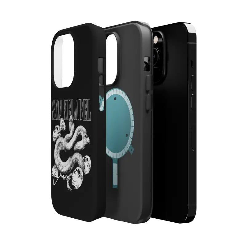 Magnetic Snake Tough Cases with Embedded Magnet Module - Impact - Resistant iPhone Cover snake - label