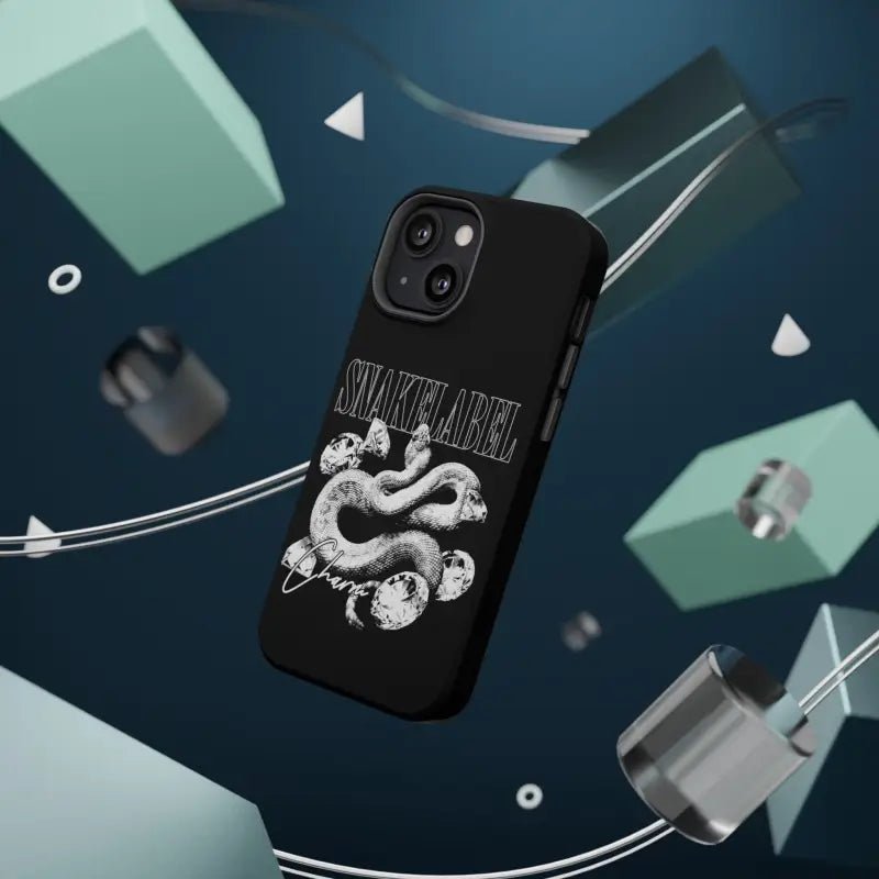 Magnetic Snake Tough Cases with Embedded Magnet Module - Impact - Resistant iPhone Cover snake - label