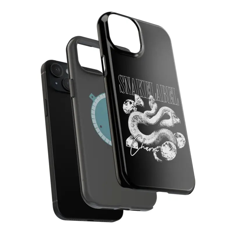 Magnetic Snake Tough Cases with Embedded Magnet Module - Impact - Resistant iPhone Cover snake - label