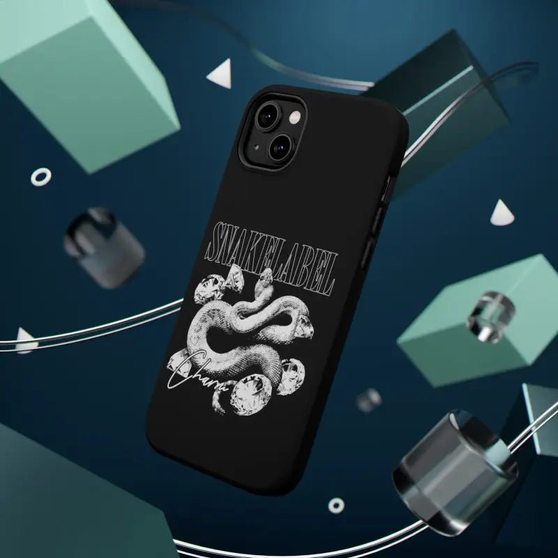Magnetic Snake Tough Cases with Embedded Magnet Module - Impact - Resistant iPhone Cover snake - label