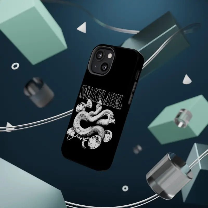 Magnetic Snake Tough Cases with Embedded Magnet Module - Impact - Resistant iPhone Cover snake - label