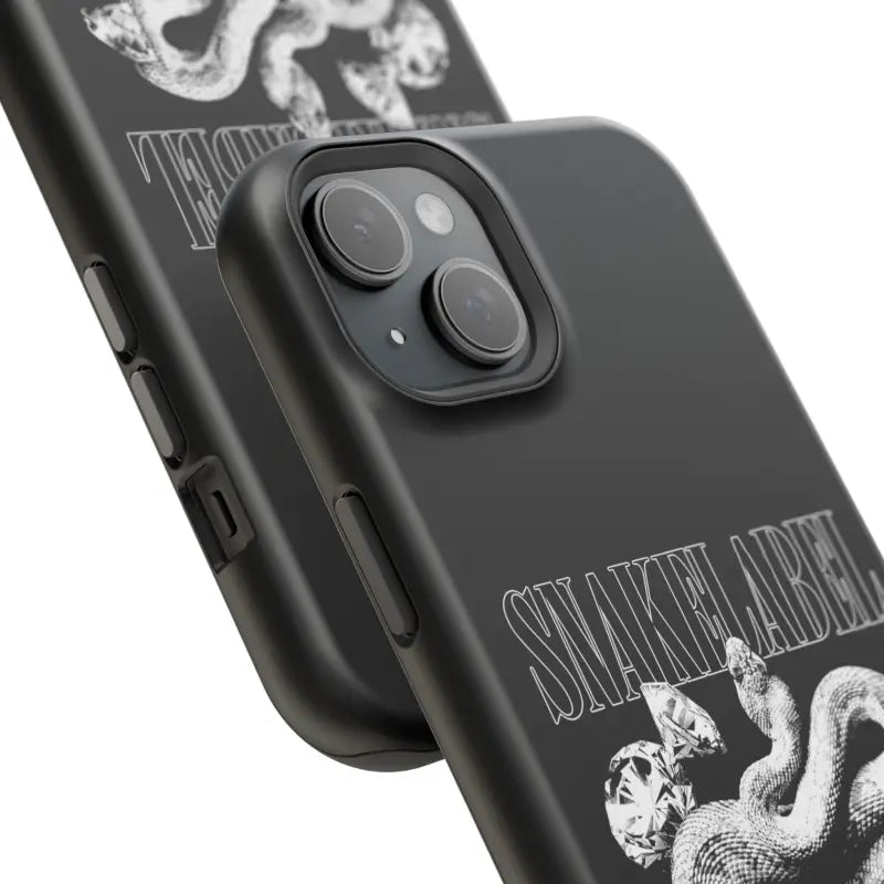Magnetic Snake Tough Cases with Embedded Magnet Module - Impact - Resistant iPhone Cover snake - label