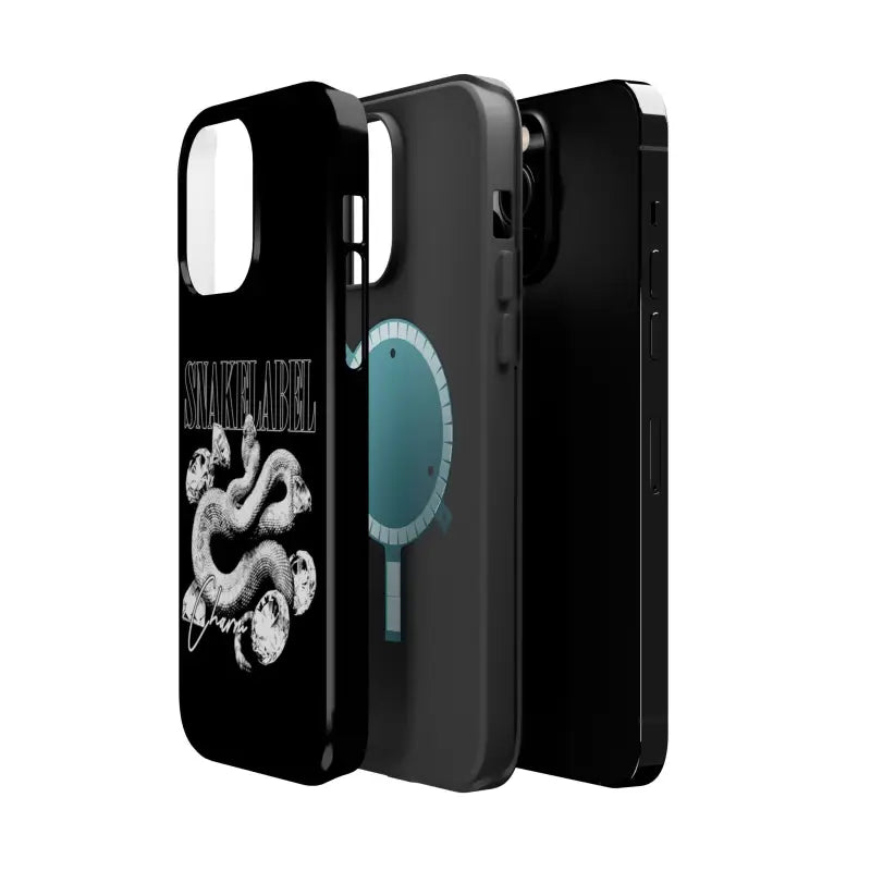 Magnetic Snake Tough Cases with Embedded Magnet Module - Impact - Resistant iPhone Cover snake - label